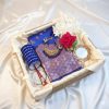 best Saree &  Jewellery Combo Set. white & multicolor saree