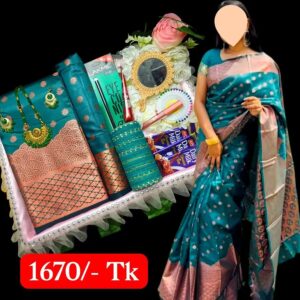 কালো কাতান শাড়ি কম্বো  SC-86