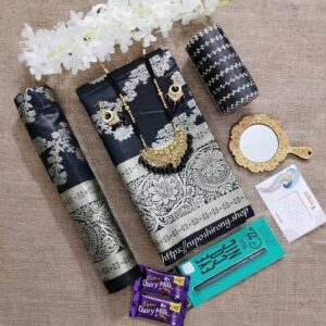 black katan saree combo🎁