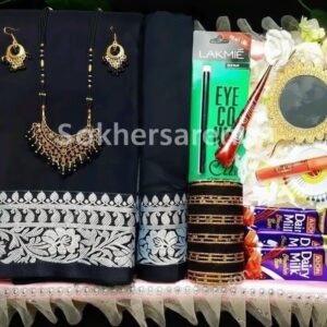 কালো জবা শাড়ি কম্বো 💥