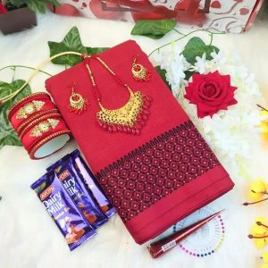 সুতি আড়ং কটন রানিং ব্লাউস পিস সহ