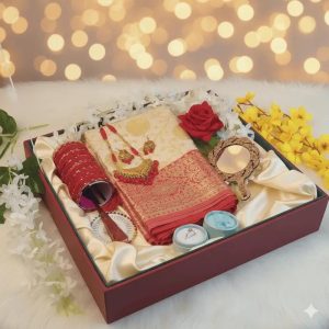 প্রিমিয়াম কাতান বেনারশি শাড়ি কম্বো